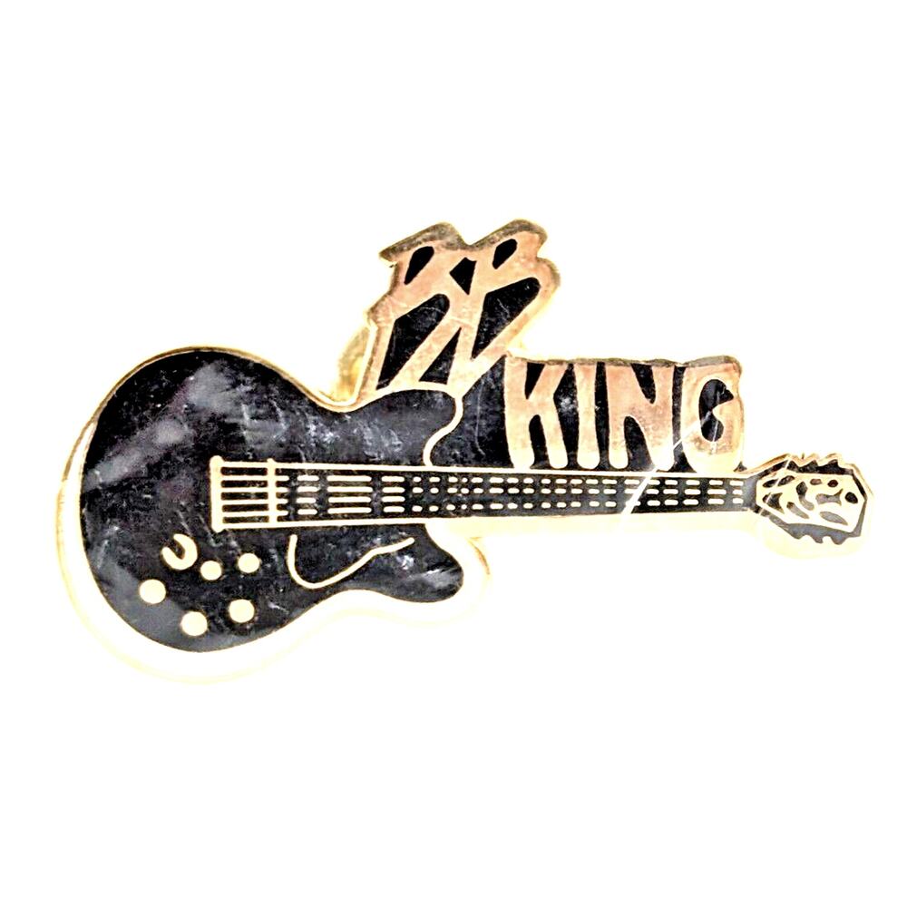 VTG BB King Black Lucille Guitar Pin Blues Music Collectible Concert Souvenir